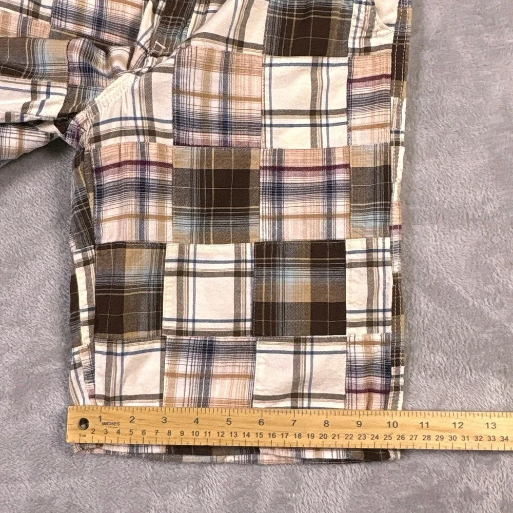 Gap Madras Patchwork Plaid Shorts Youth 14 Preppy Coastal Cotton Y2K Summer